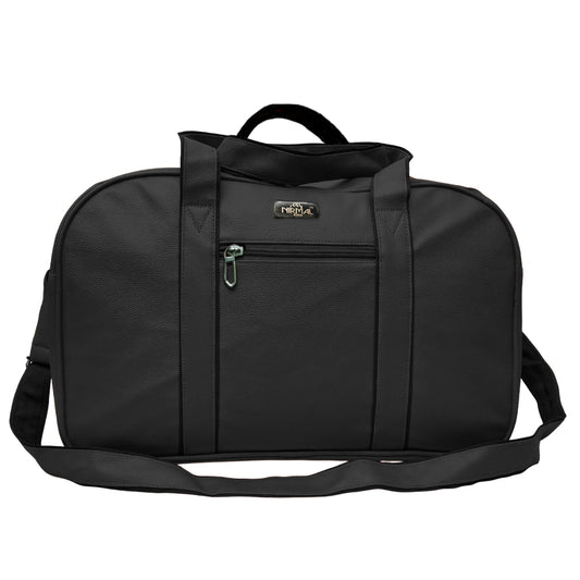 A black duffel bag