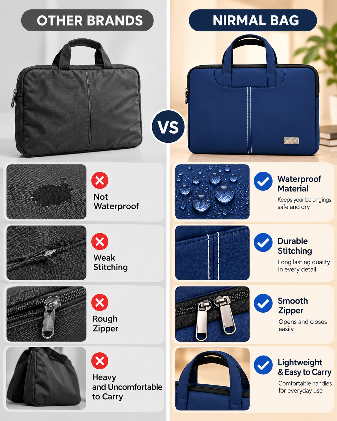 Nirmal Premium Laptop Bag for Men & Women