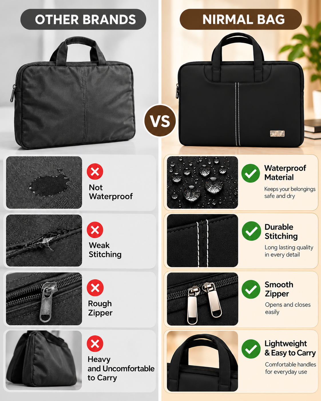 Nirmal Premium Laptop Bag for Men & Women