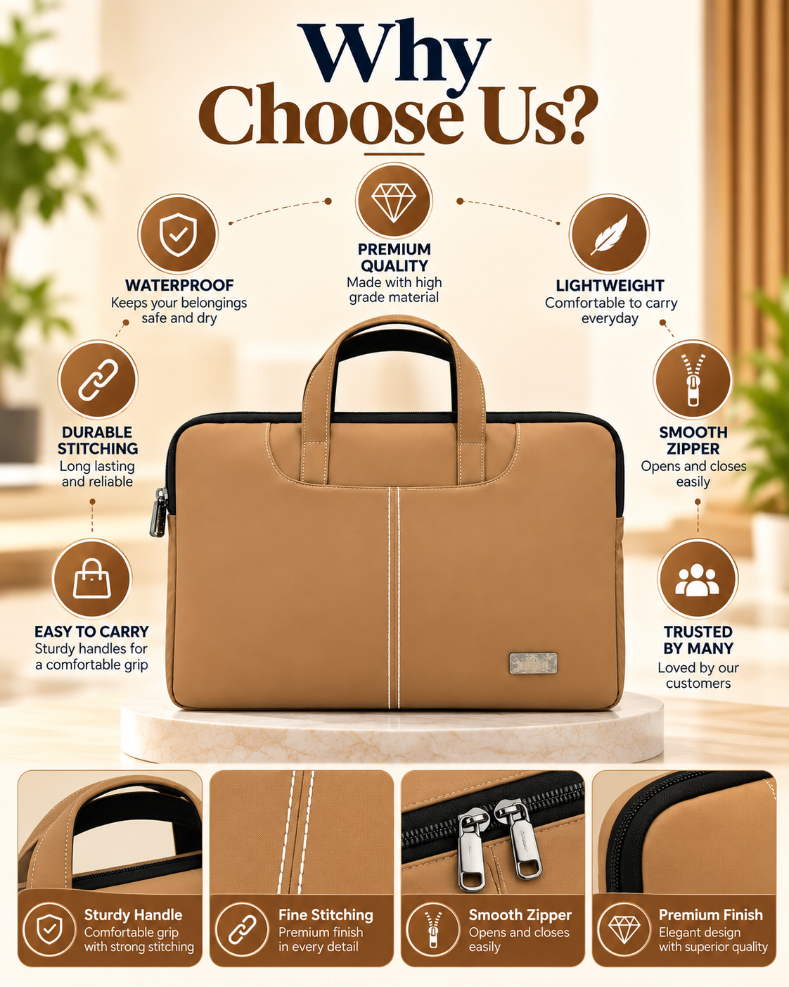 Nirmal Premium Laptop Bag for Men & Women