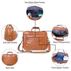 Nirmal Bag Brown Waterproof Laptop Bag
