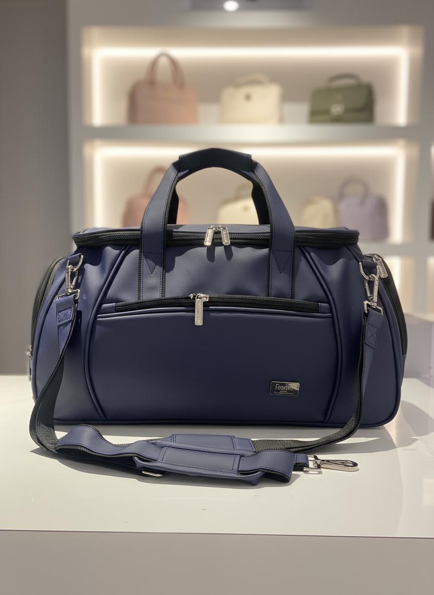 Stylish Blue Travel Duffle Bag