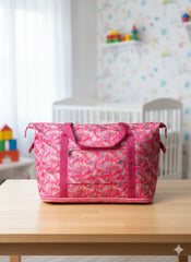 Pink Waterproof Baby Travel Tote Bag