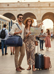 Stylish Blue Travel Duffle Bag