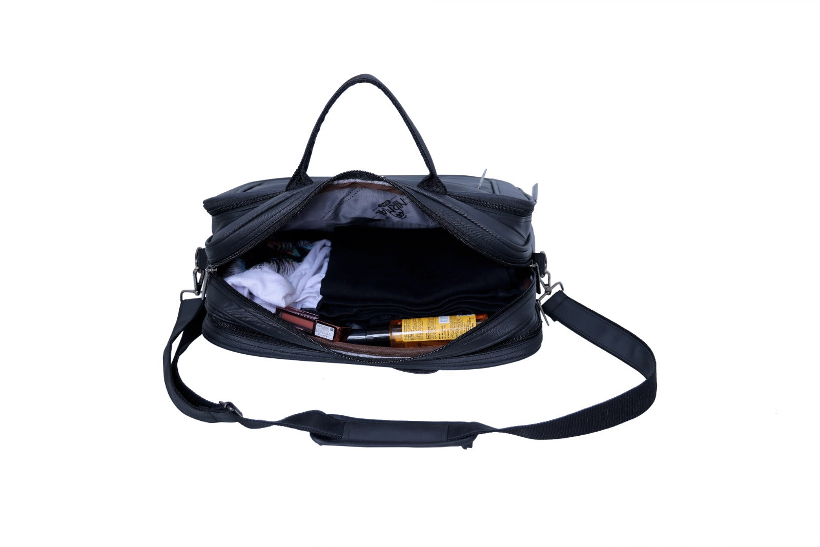 Full waterproof shot of a light black leptop bag