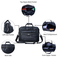 Full waterproof shot of a light black leptop bag