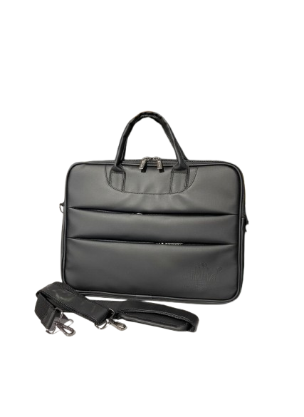Black Premium Laptop Office Briefcase with Shoulder Strap