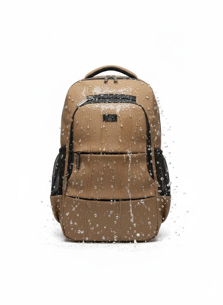 Premium Tan Waterproof Laptop Backpack