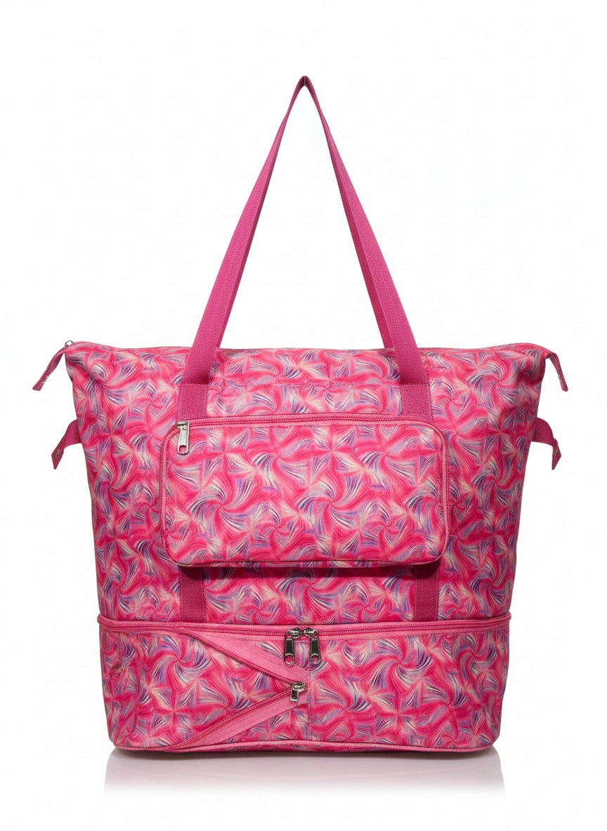 Pink Waterproof Baby Travel Tote Bag