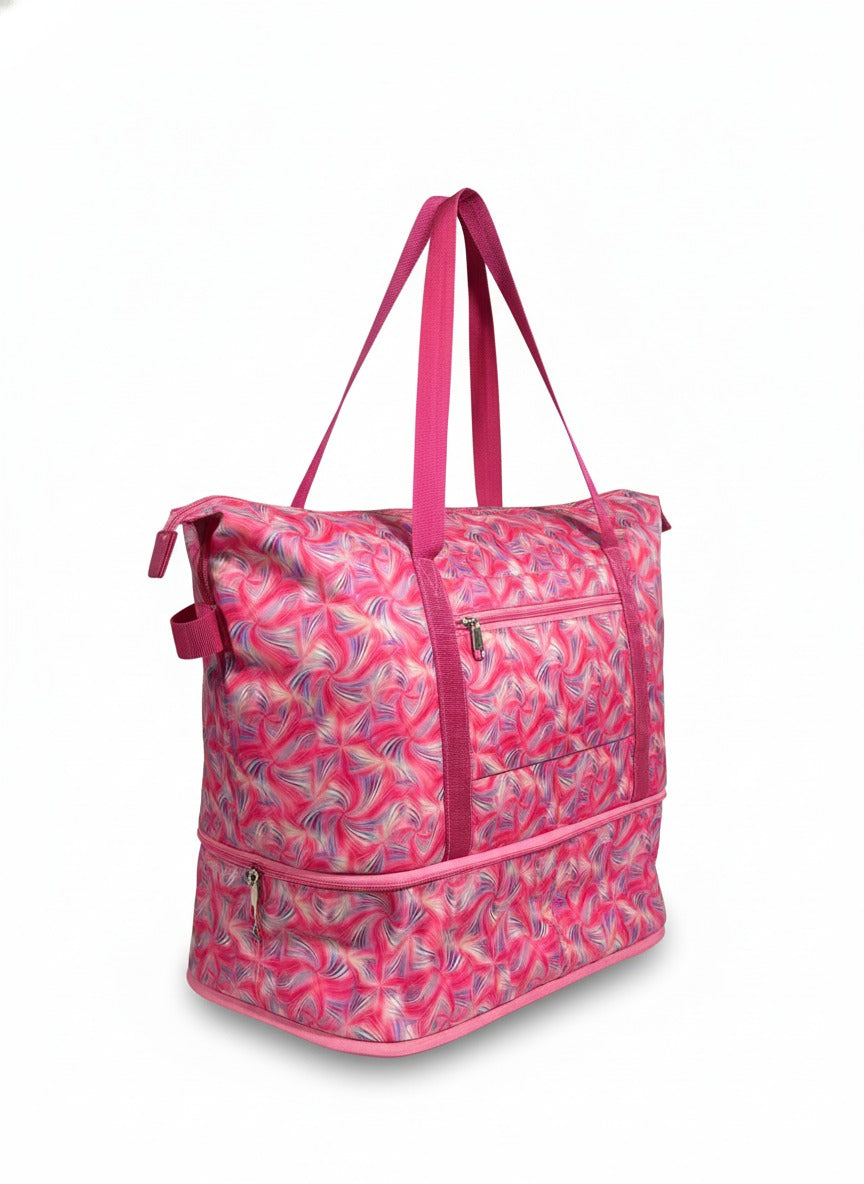 Pink Waterproof Baby Travel Tote Bag
