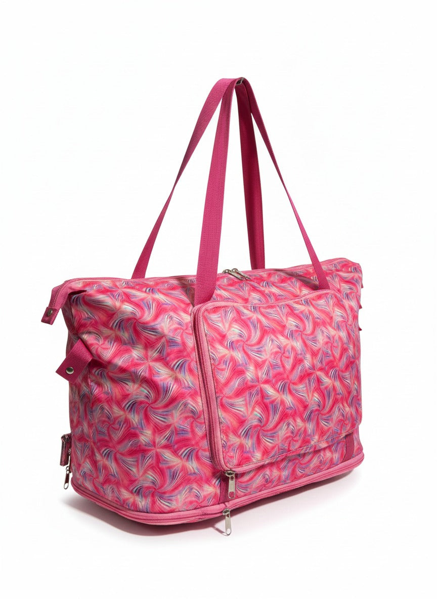 Pink Waterproof Baby Travel Tote Bag