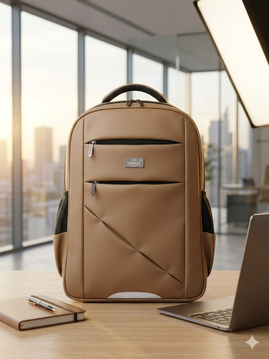 Nirmal Premium Beige Laptop Backpack