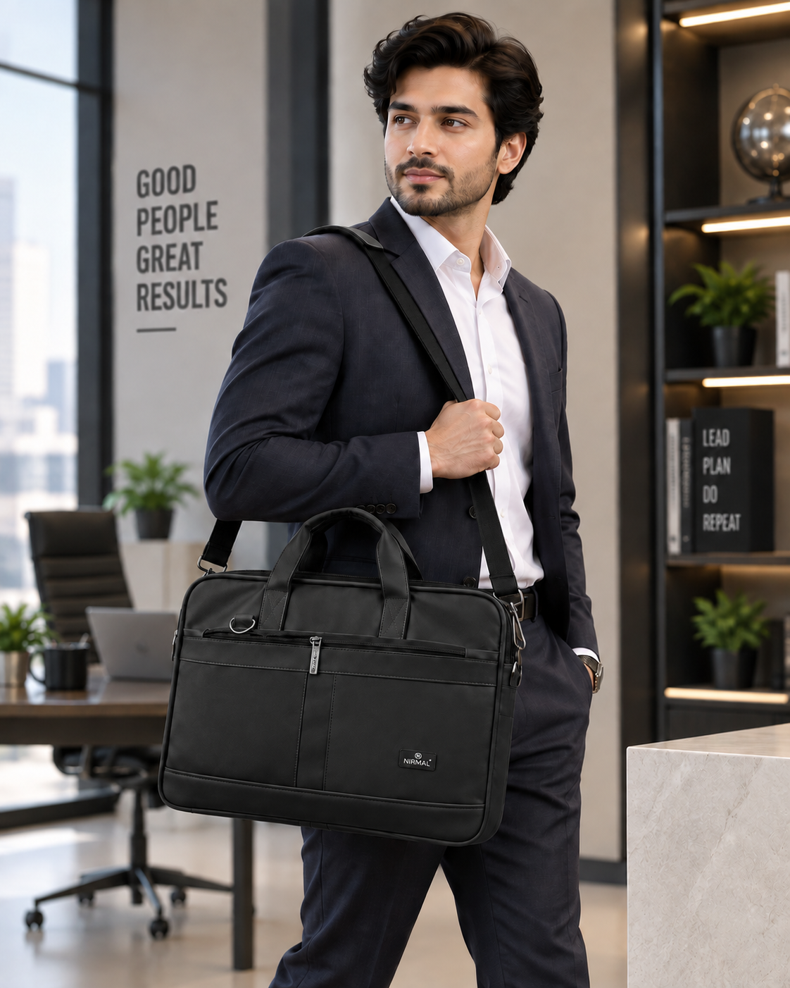 Nirmal Premium Beige Laptop Office Bag