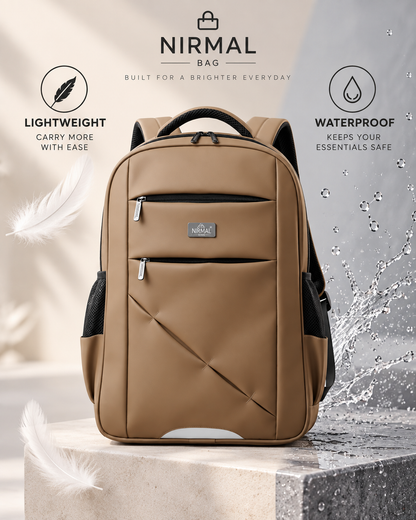 Nirmal Premium Beige Laptop Backpack