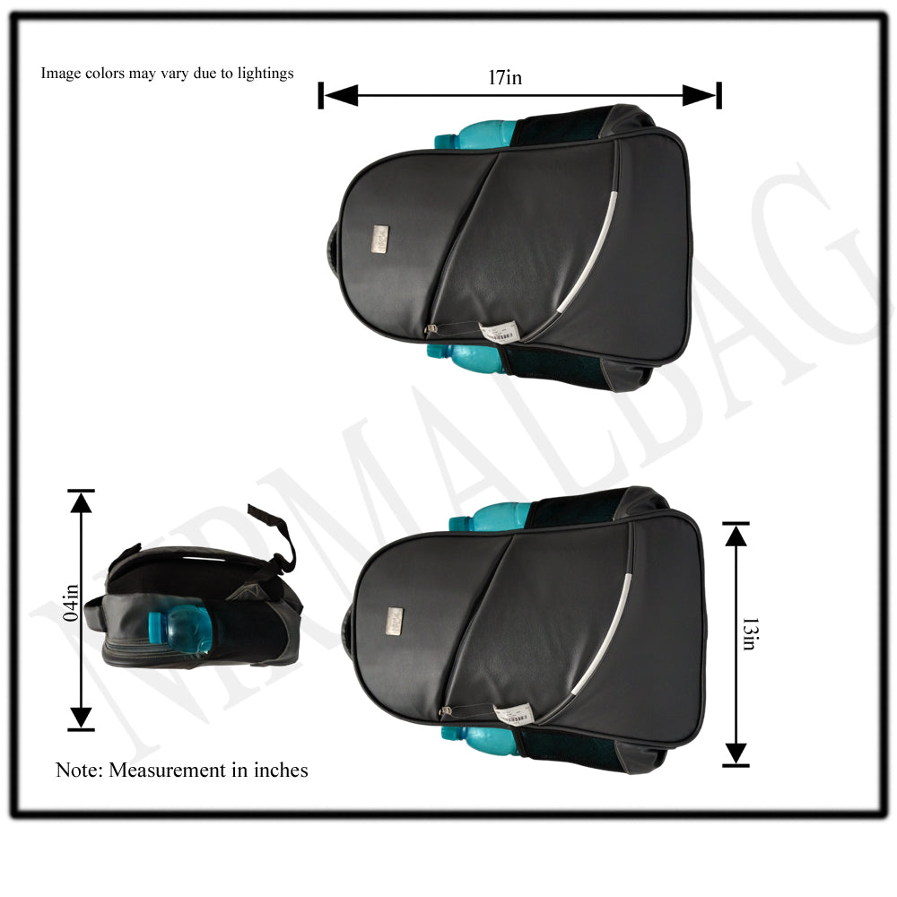Full shot of a black backpack