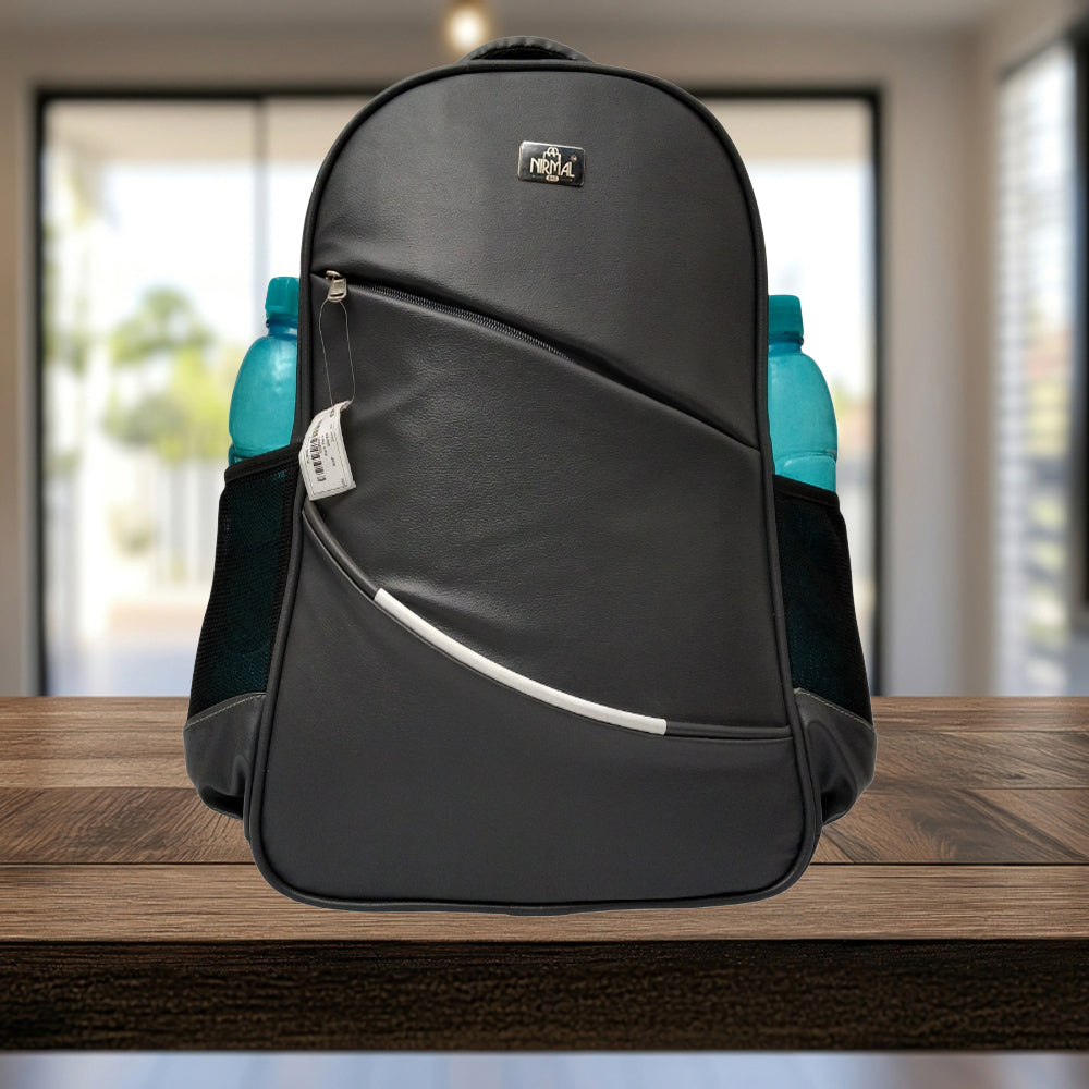 Full shot of a black backpack