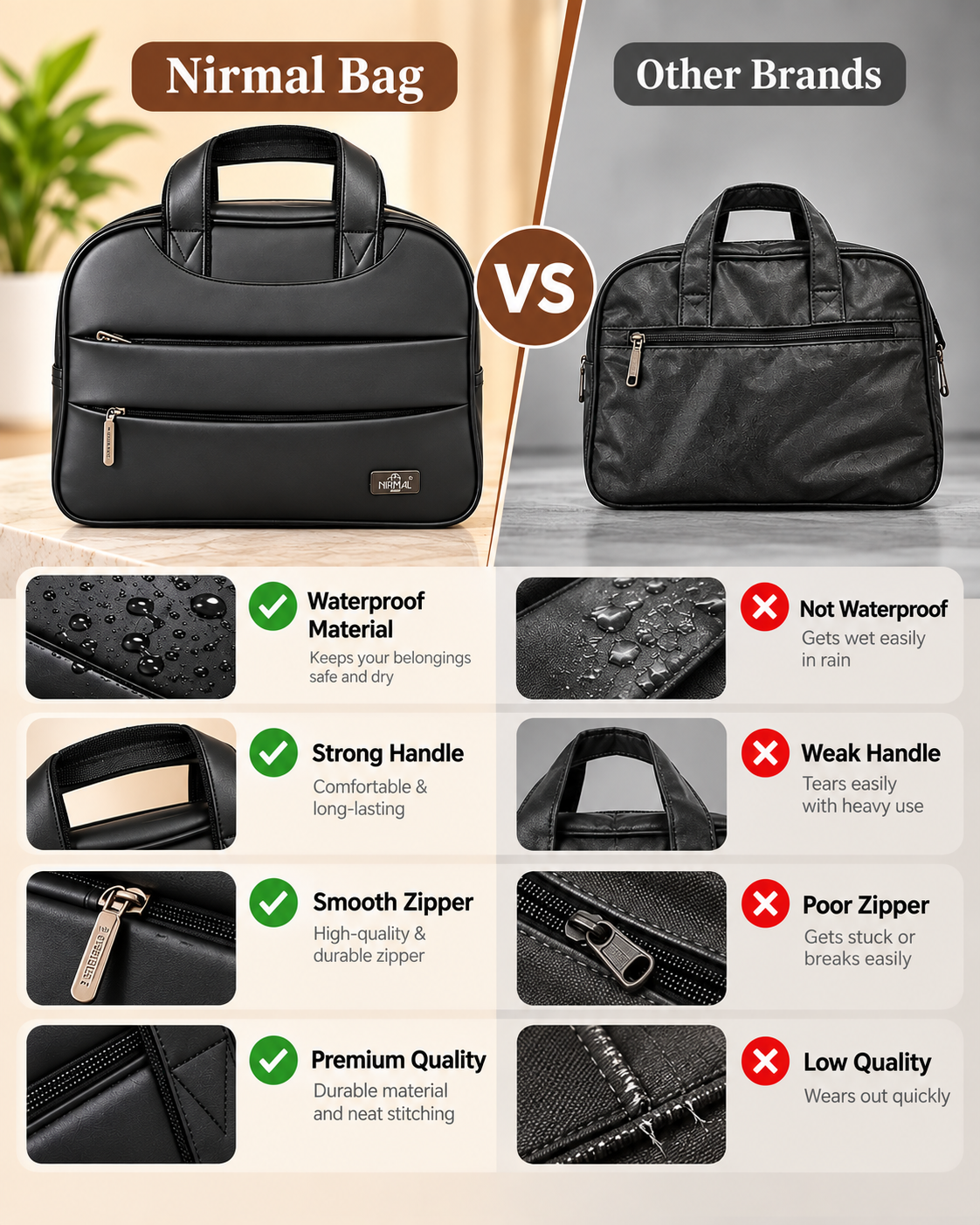 Nirmal Premium Waterproof Travel Bag
