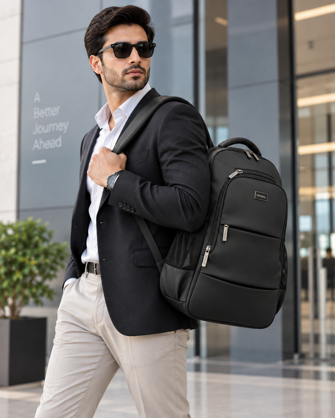 Nirmal Premium Blue Laptop Backpack